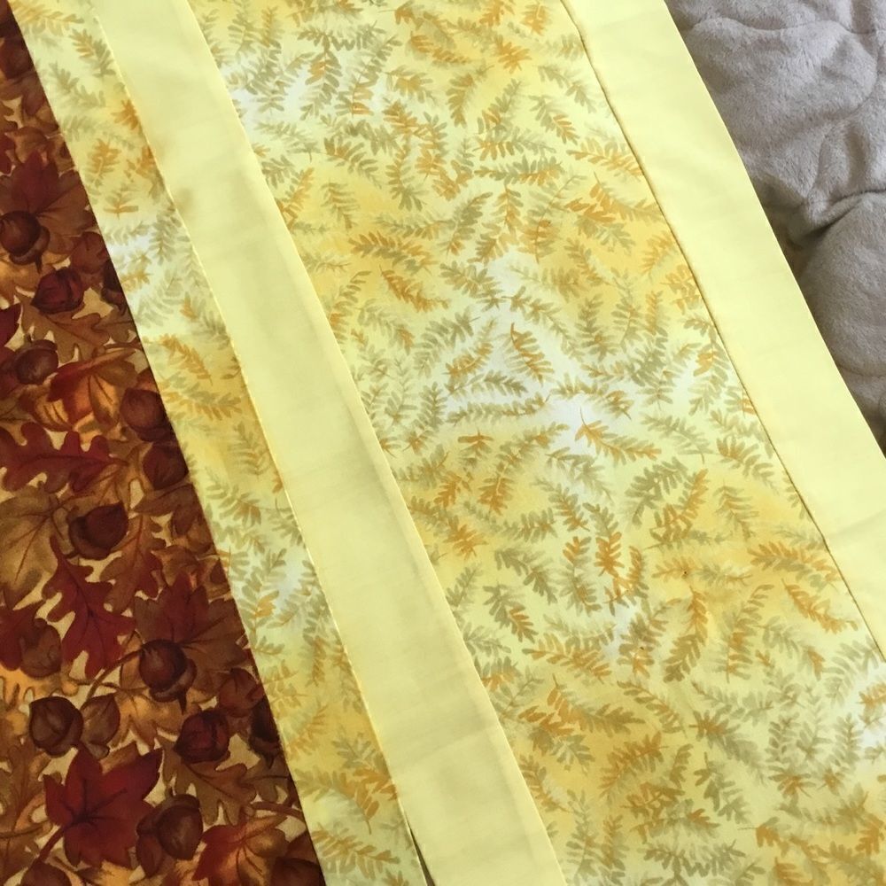 NWT Hand Crafted Set of 2 Yellow Runners - Picture 4 of 9